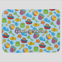 Beach Toys Icons Pattern Baby Blanket