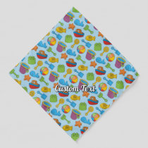 Beach Toys Icons Pattern Bandana