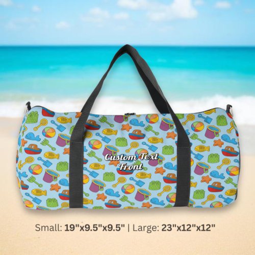 Beach Toys Icons Pattern Duffle Bag