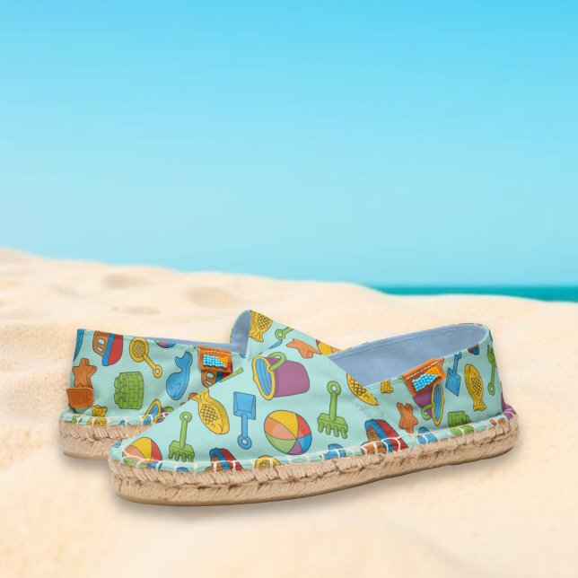 Beach Toys Icons Pattern Espadrilles (Creator Uploaded)
