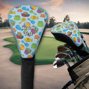 Beach Toys Icons Pattern Golf Head Cover