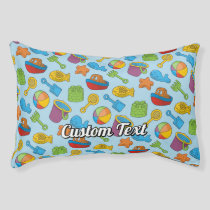 Beach Toys Icons Pattern Pet Bed