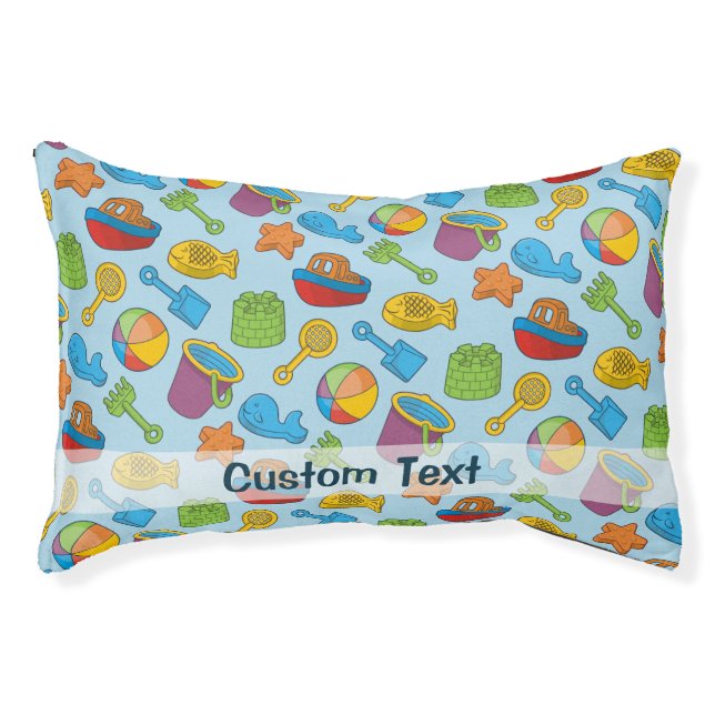 Beach Toys Icons Pet Bed (Front)
