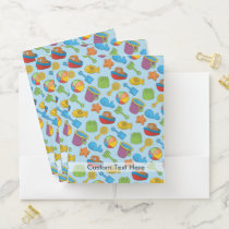 Beach Toys Icons Pocket Folder