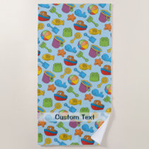 Beach Toys Icons Towel