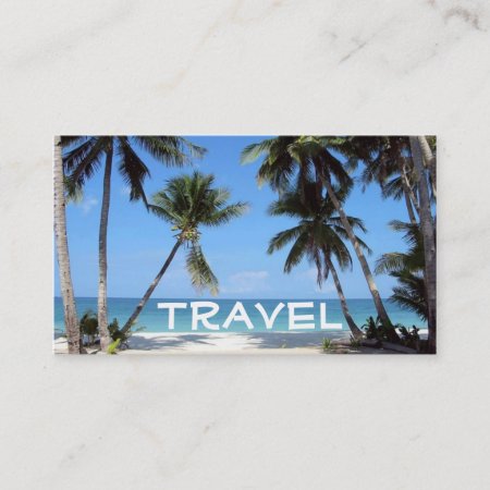 Beach, Travel Business Card