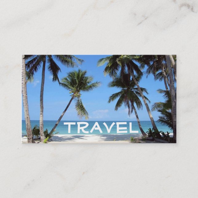 beach, Travel Business Card (Front)
