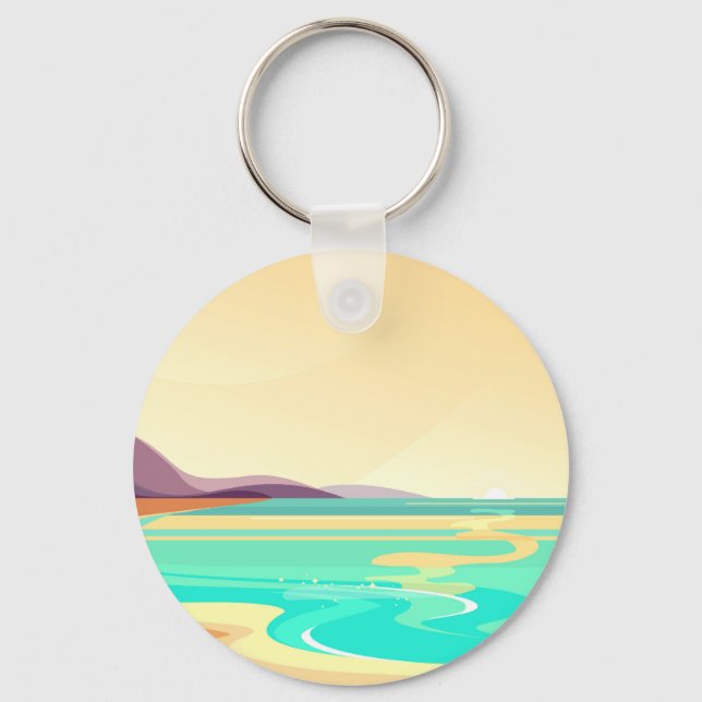  Beach travel Keychain (Front)