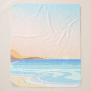 Beach travel sherpa blanket