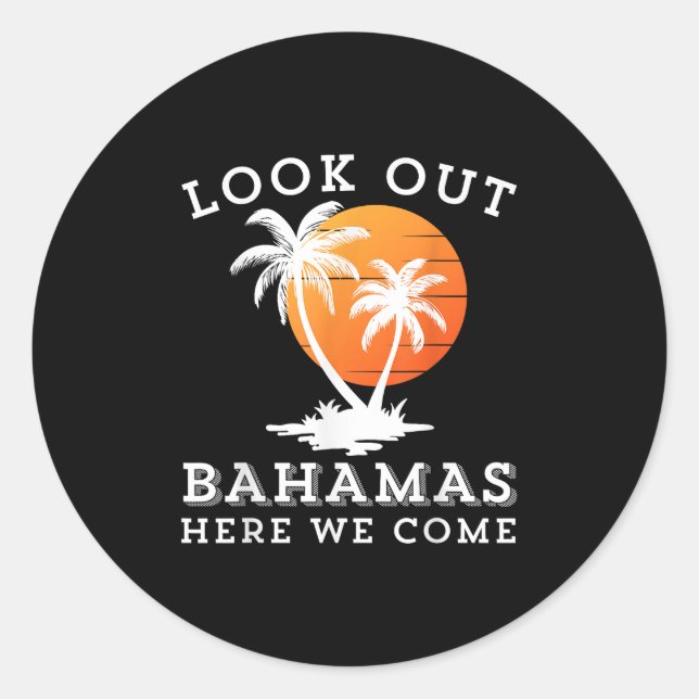 Beach Traveling Group Matching Spring Break Summer Classic Round Sticker (Front)