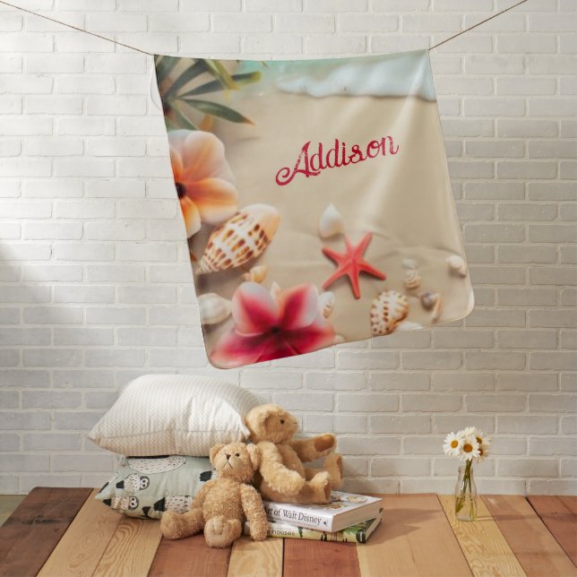 Beach Treasures Baby Blanket (In Situ)