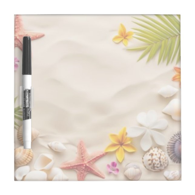 Beach Treasures Dry Erase Board (Front)
