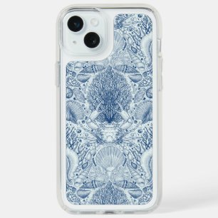 Beach treasures in blue iPhone 15 plus case
