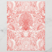 Beach treasures in coral red (Back)