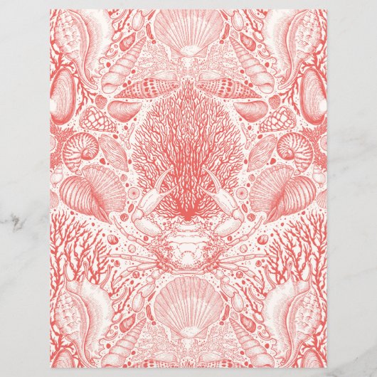 Beach treasures in coral red (Back)