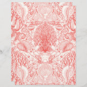 Beach treasures in coral red (Front/Back)