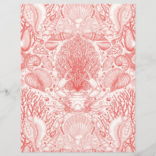 Beach treasures in coral red (Front)