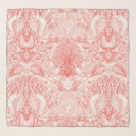 Beach treasures in coral red scarf<br><div class="desc">Hand-drawn vector illustration of sea shells corals,  crab,  and seaweeds</div>