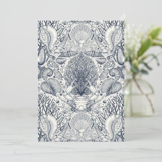 Beach treasures, seashells, crab, corals and seawe (Standing Front)