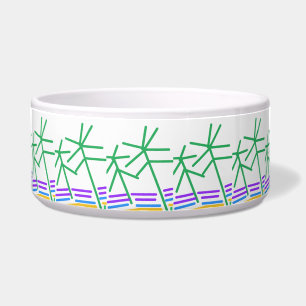 Beach Trees Pet Bowl