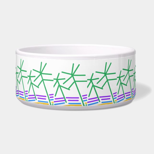 Beach Trees Pet Bowl (Front)