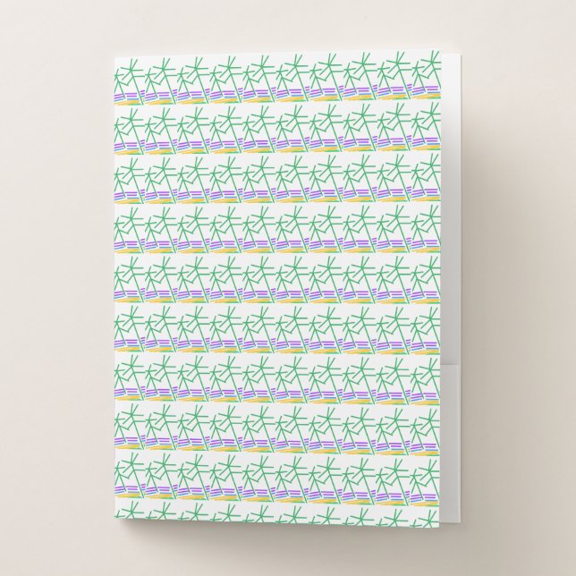 Beach Trees  Pocket Folder (Front)