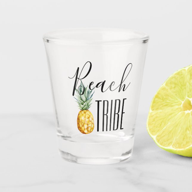 Beach Tribe Bachelorette Party Wedding Favor Shot Glass (Front)