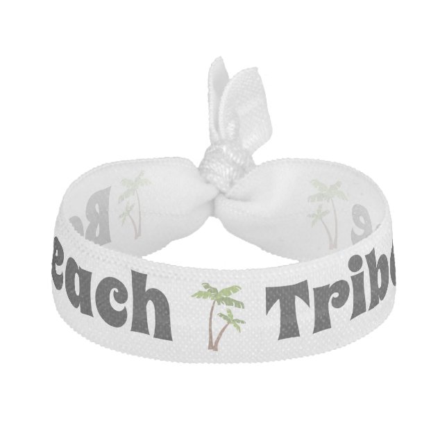 Beach Tribe Bridesmaid Palm Tree Elastic Hair Tie (Front)