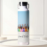 Beach Tribe Friends Vacation Bachelorette Photo Water Bottle<br><div class="desc">This design may be personalized in the area provided by changing the photo and/or text. Or it can be customized by clicking Personalize this Template and then choosing the click to customize further option and delete or change the color of the background, add text, change the text color or style,...</div>