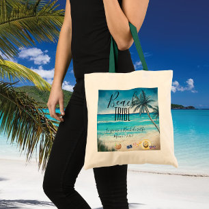 Beach Tribe Girl's Trip Bachelorette Vacation Tote Bag