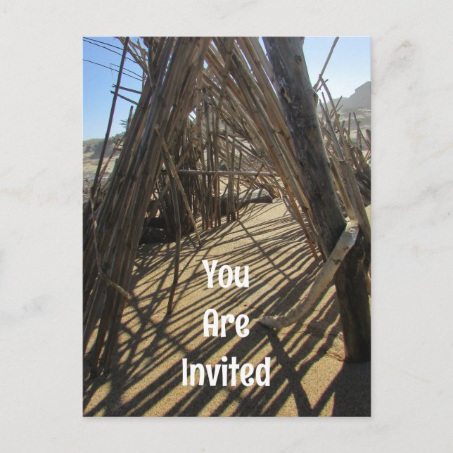 Beach Trip Gathering Family Reunion Invitation Postcard (Front)