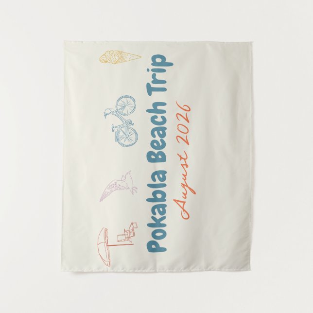 beach trip tapestry (Front)