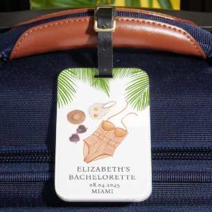 Beach Tropical  Bachelorette Party Favors  Luggage Tag