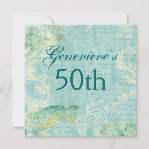 Beach tropical birthday party CUSTOM Custom Invite