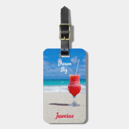 Beach Tropical Blue Ocean Dream Big Luggage Tag