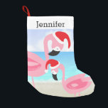 Beach Tropical Christmas Flamingo Birds Small Christmas Stocking<br><div class="desc">Copyright Bendel Creative Design LLC All Rights Reserved.</div>