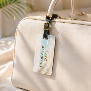 Beach tropical destination vacation luggage tag