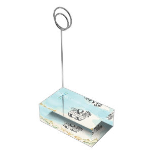 Beach Tropical Destination Wedding Mr & Mrs Place Card Holder