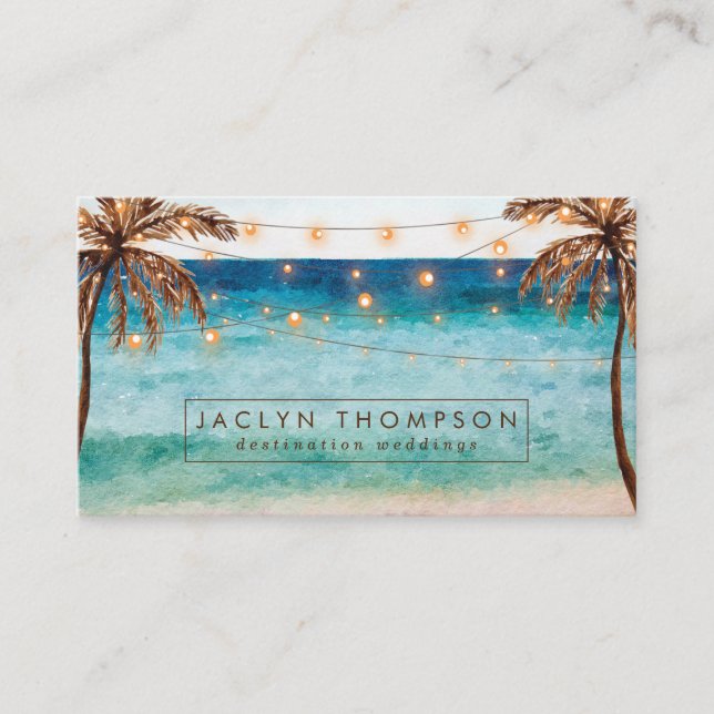 beach tropical destinations business card (Front)