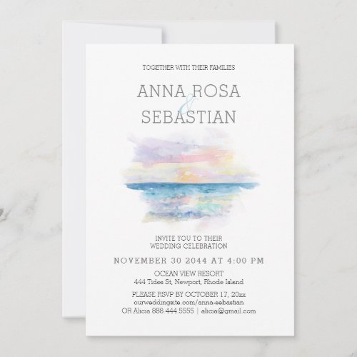 *~* Beach Tropical Exotic AR7 WEDDING RSVP +  Invitation