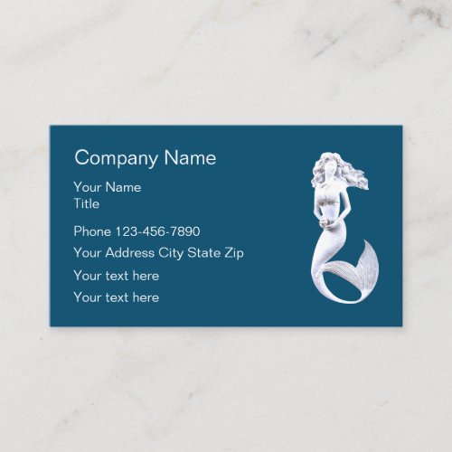 Beach Tropical Mermaid Theme Business Card