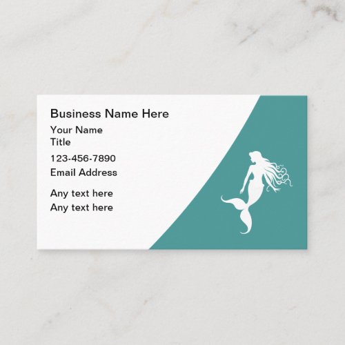 Beach Tropical Mermaid Theme Business Cards