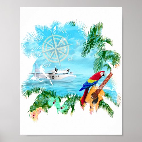 Beach Tropical Music Poster