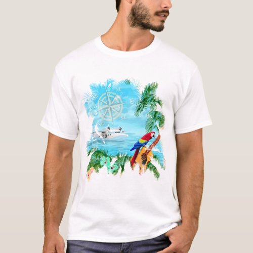 Beach Tropical Music T_Shirt