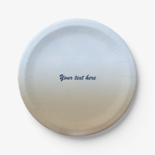 Beach Tropical Ombre Blue Wedding Party Plates
