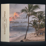 Beach Tropical,Palm 3 Ring Binder<br><div class="desc">Beach wedding planner.</div>