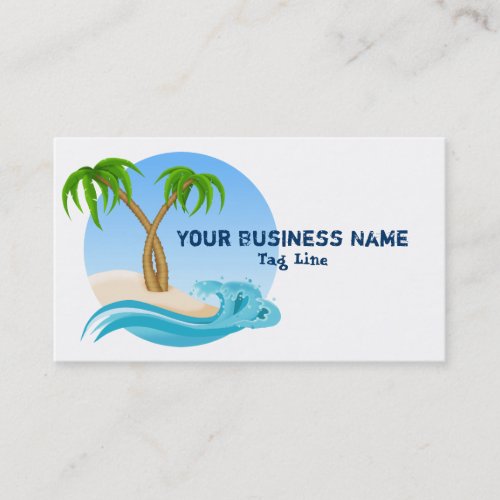 Beach Tropical Palm Trees Business Card