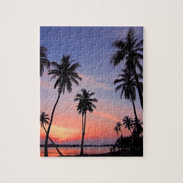 Beach Tropical Palm Trees Vacation Travel Holiday Jigsaw Puzzle (Vertical)