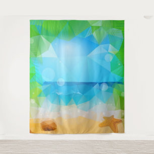 Beach Tropical Photo Background Tapestry