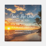 Beach Tropical Sand Weddings Modern Waves Magnet